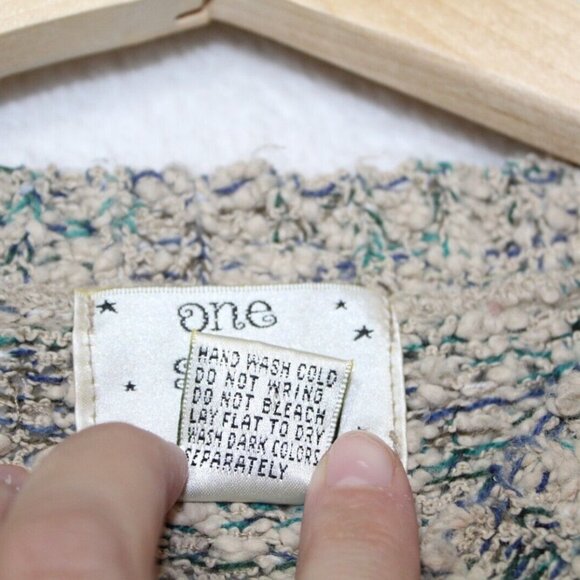 Y2K style One Step Up womens sweater size M marled knit slight crop boxy fit - Picture 6 of 9